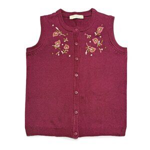 Vintage Penmans, Embroidered Sleeveless Knit Vest